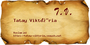 Tatay Viktória névjegykártya